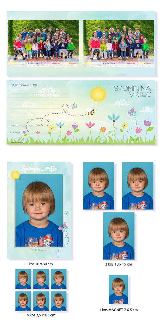 Skupinska mapa, portretni komplet + magnet  PAKETNI POPUST