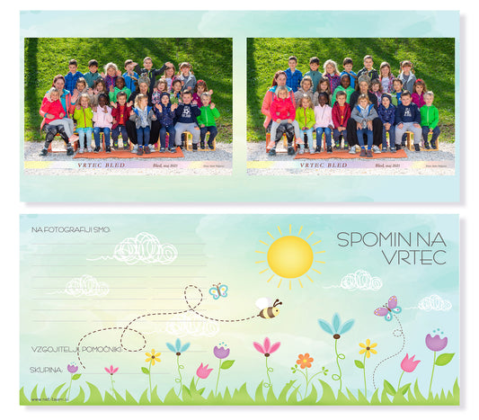 Mapa z dvema skupinskima fotografijama 15x23